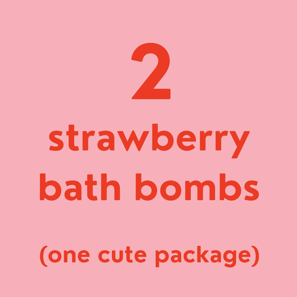 Teen natural bath bomb strawberry